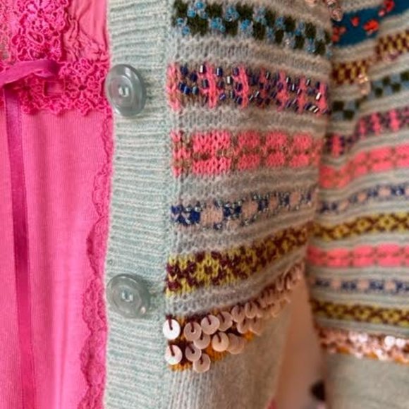 Vintage Free People Beaded Sweater - Picture 5 of 9